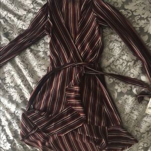 Striped Wrap Dress